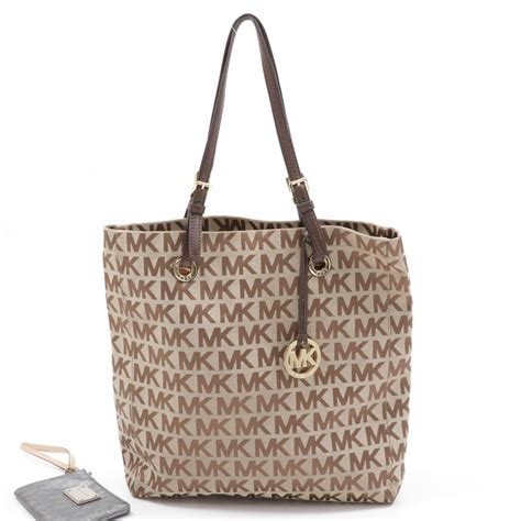 michael kors monogram canvas tote